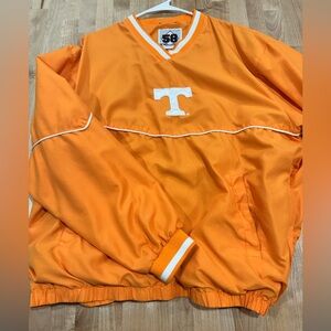 Orange Tennessee Vols Pullover Jacket with White Trim